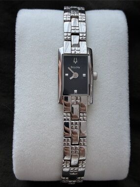 Bulova A3 / 96L202 Slim Delicate Silver and Black Watch